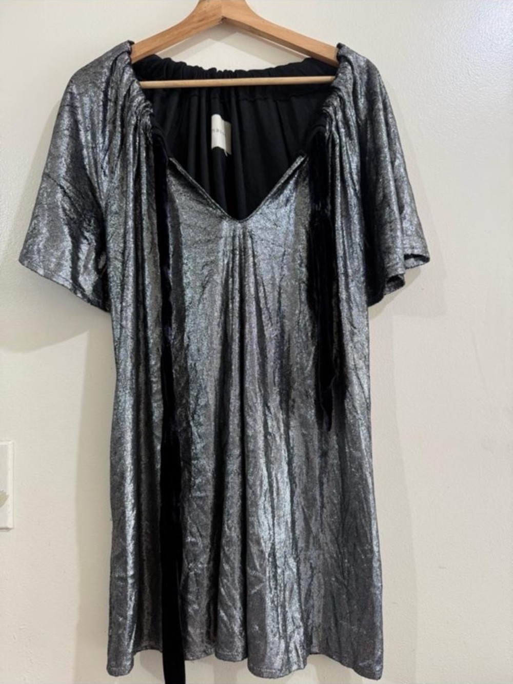 Mason Metallic Silver Short-Sleeve Women’s Dress Tee